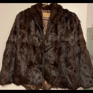 Vintage Books fur cape / jacket OS